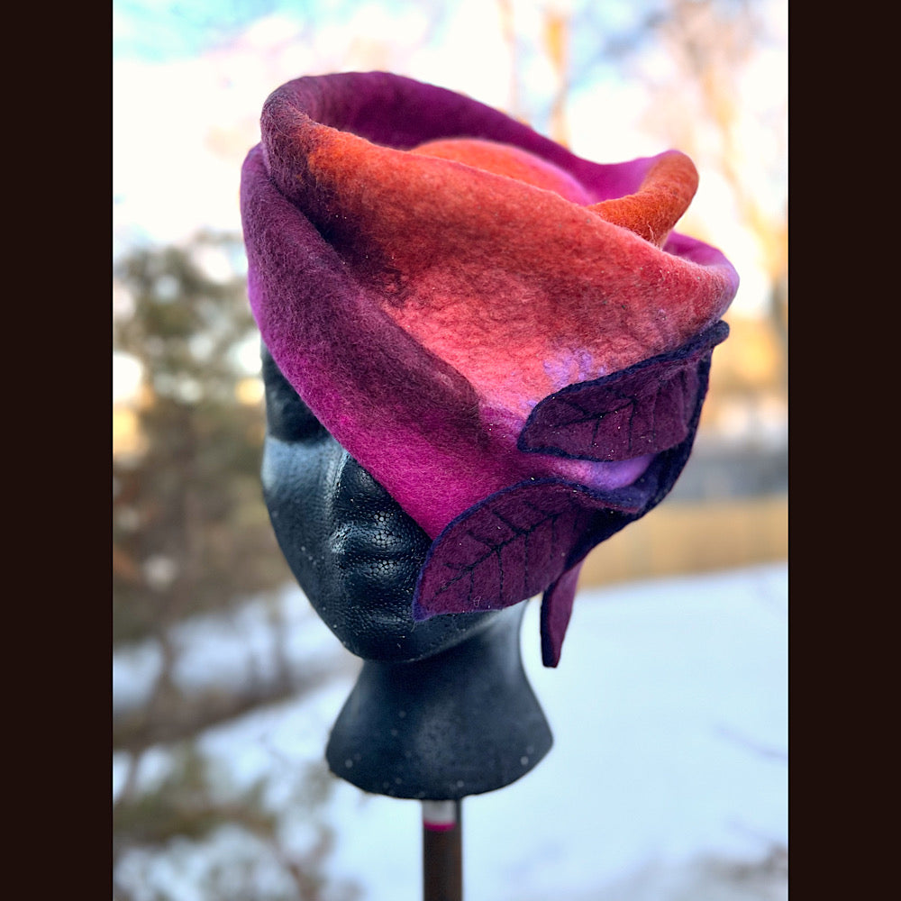Felted top hat 23” 1/2 medium
