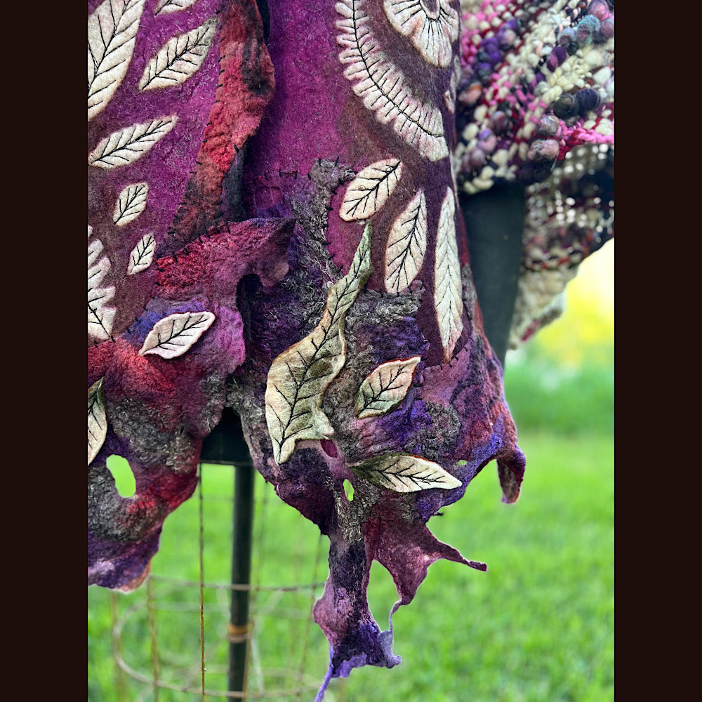 Felted adorned coat Size M-L