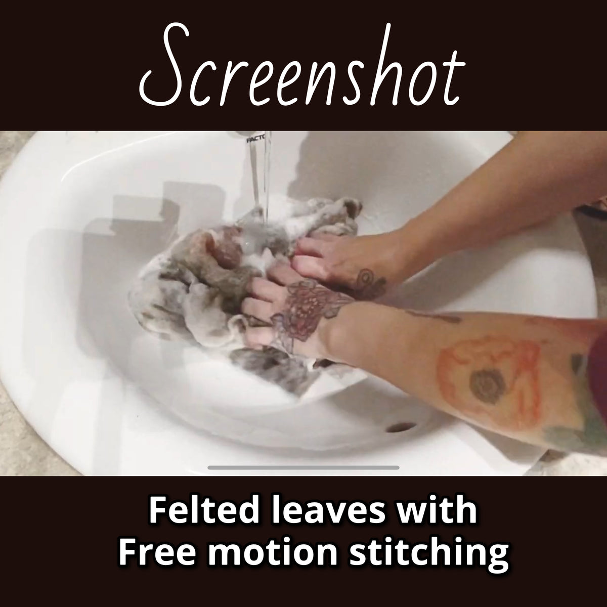 Felting leaves with free motion stitching video tutorial