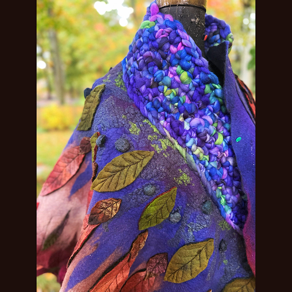 Handmade Felted Wool Scarf 80” X 29”