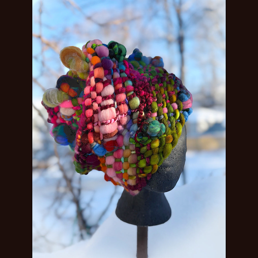 Handmade wool Woven hat 23” medium