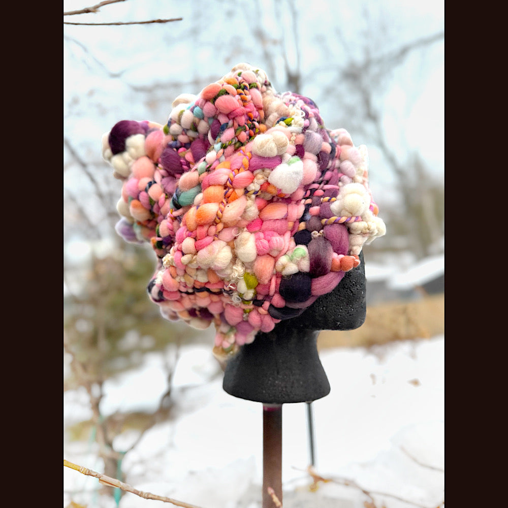 Handmade wool Woven hat 23” medium