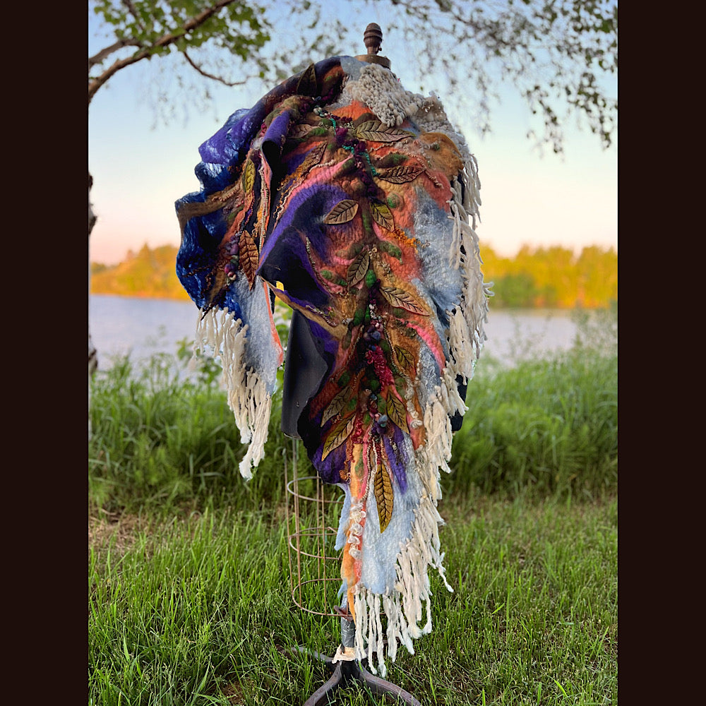 Felted Shawl 86” X 29”