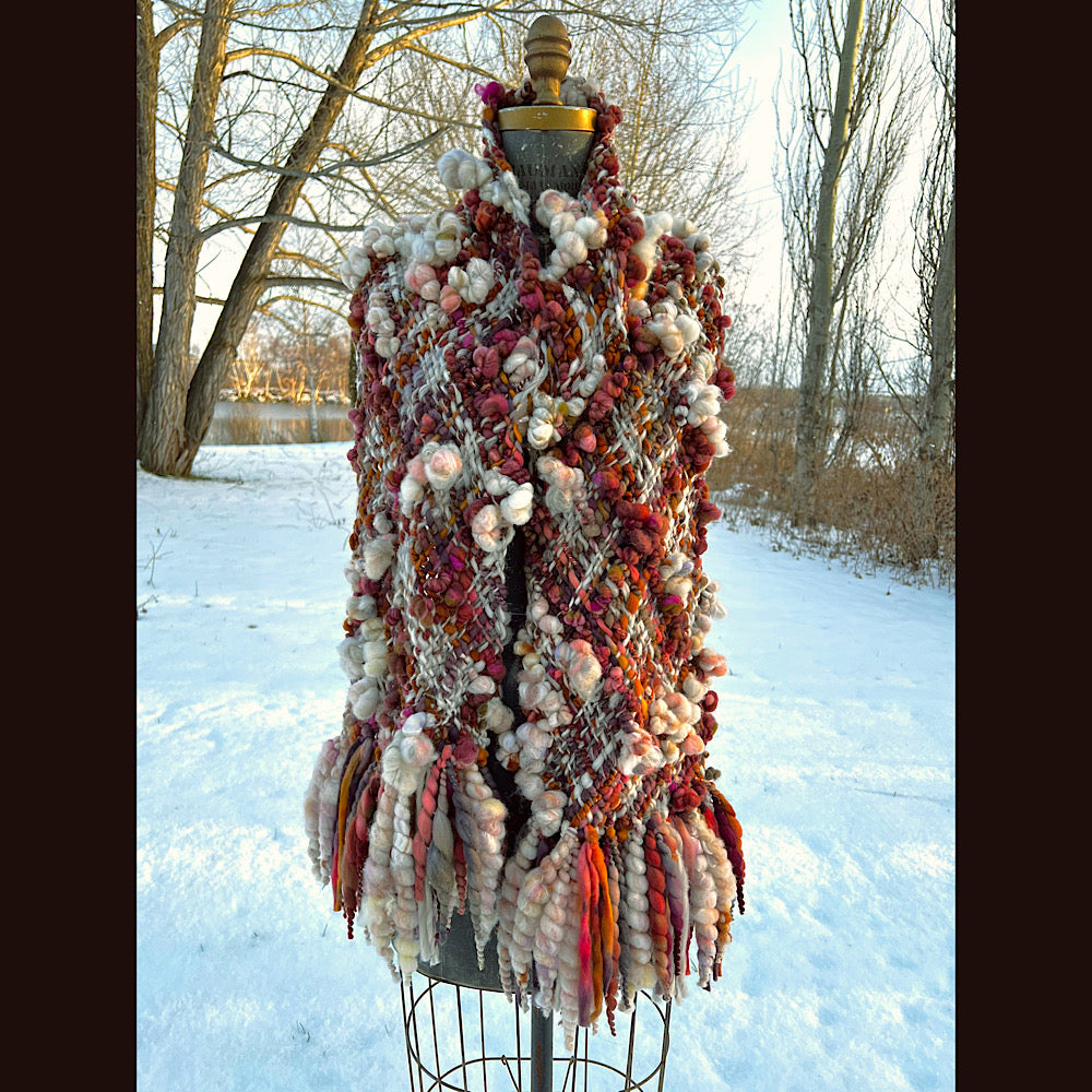 Sucre à la crème (cream and sugar) - Woven scarf- 66” X 10”