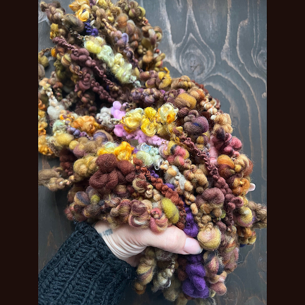 Very Large lot of 5 skeins of art yarn for weaving  14.7 oz