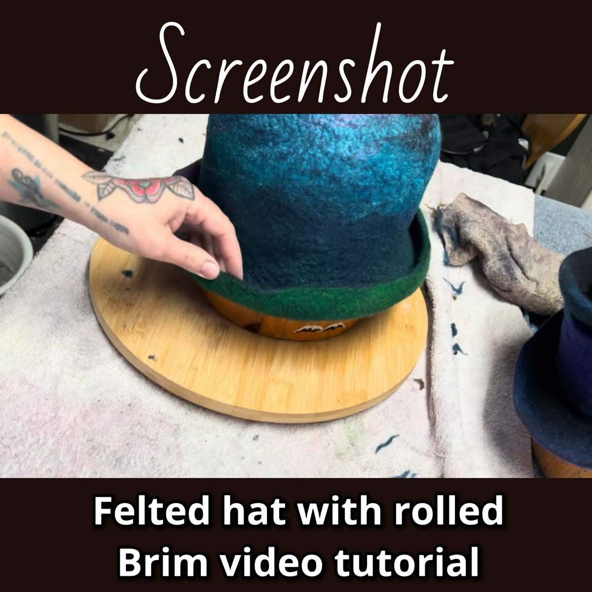 How to felt a top hat with rolled brim video tutorial 3 hours