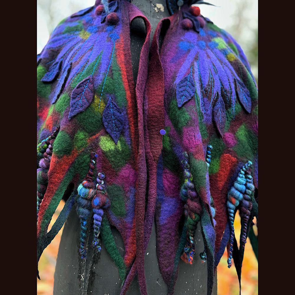 Handmade wool Felted Capelet