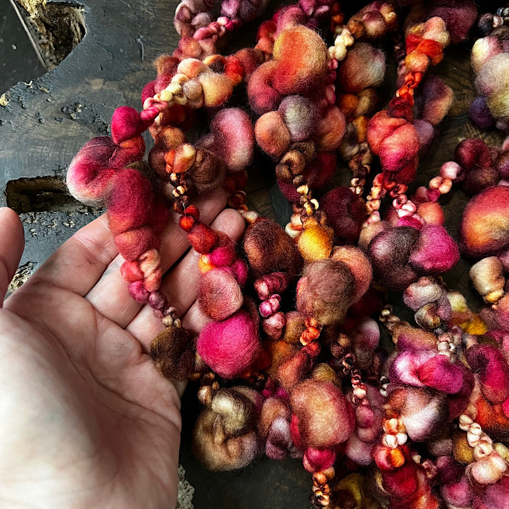 Autumn Heart Jumbo boucle art yarn STOCK 3.7 oz