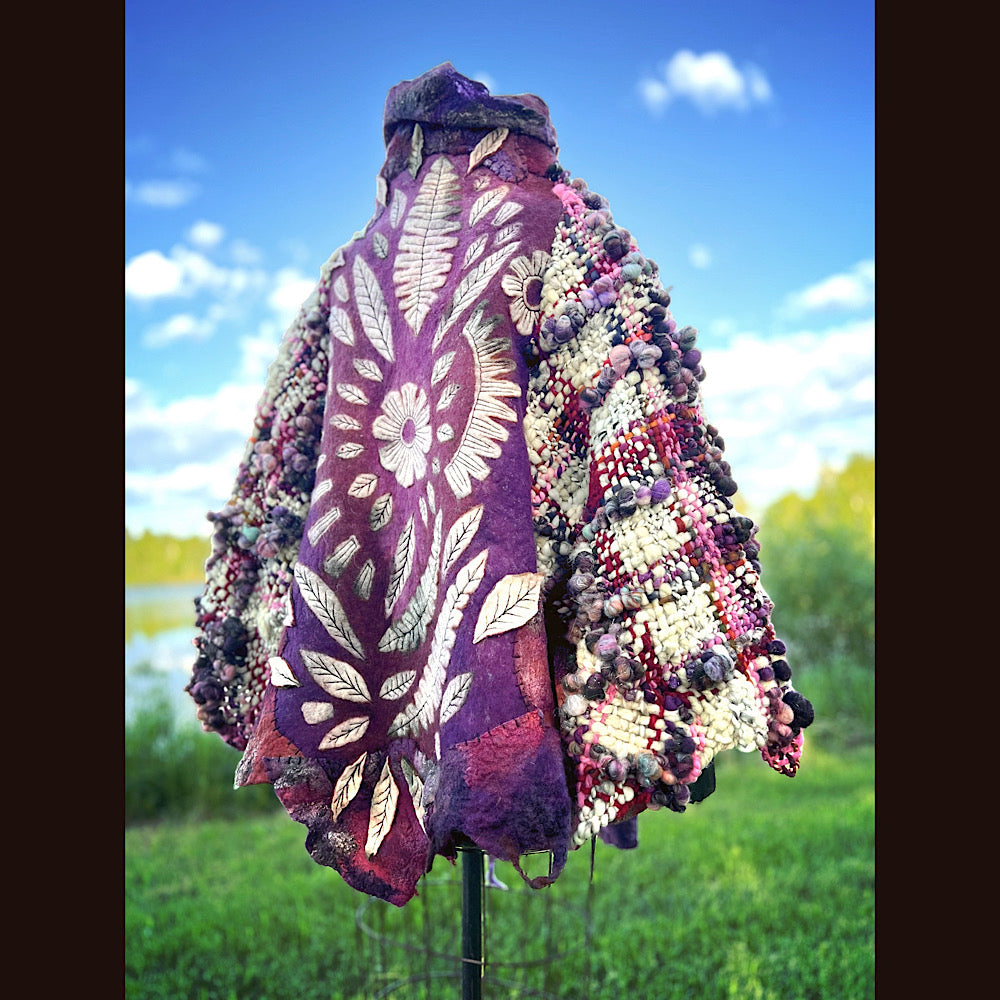 Felted adorned coat Size M-L