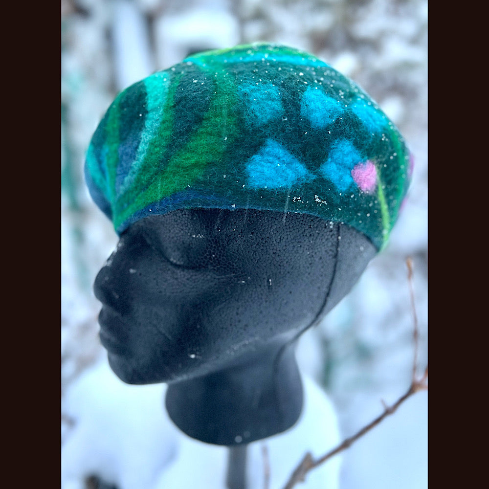 Felted beret small