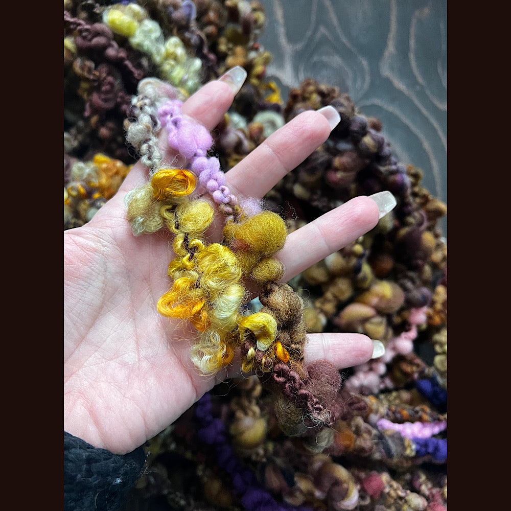 Very Large lot of 5 skeins of art yarn for weaving  14.7 oz