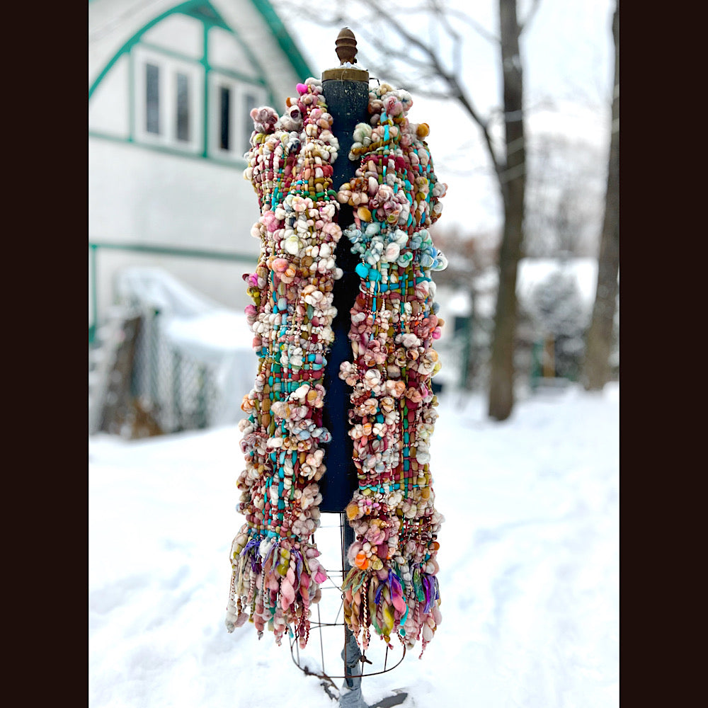 The Golden Rose Scarf 92” X 10”