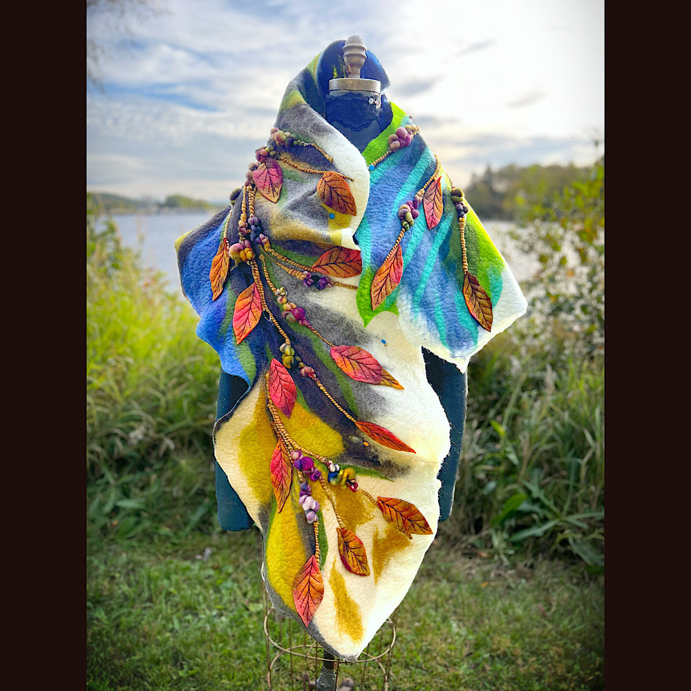 Felted Shawl 68” X 21”