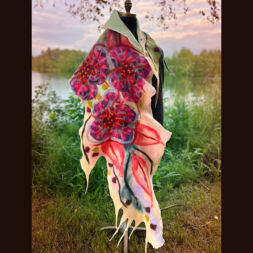 Felted Shawl 92” X 21”