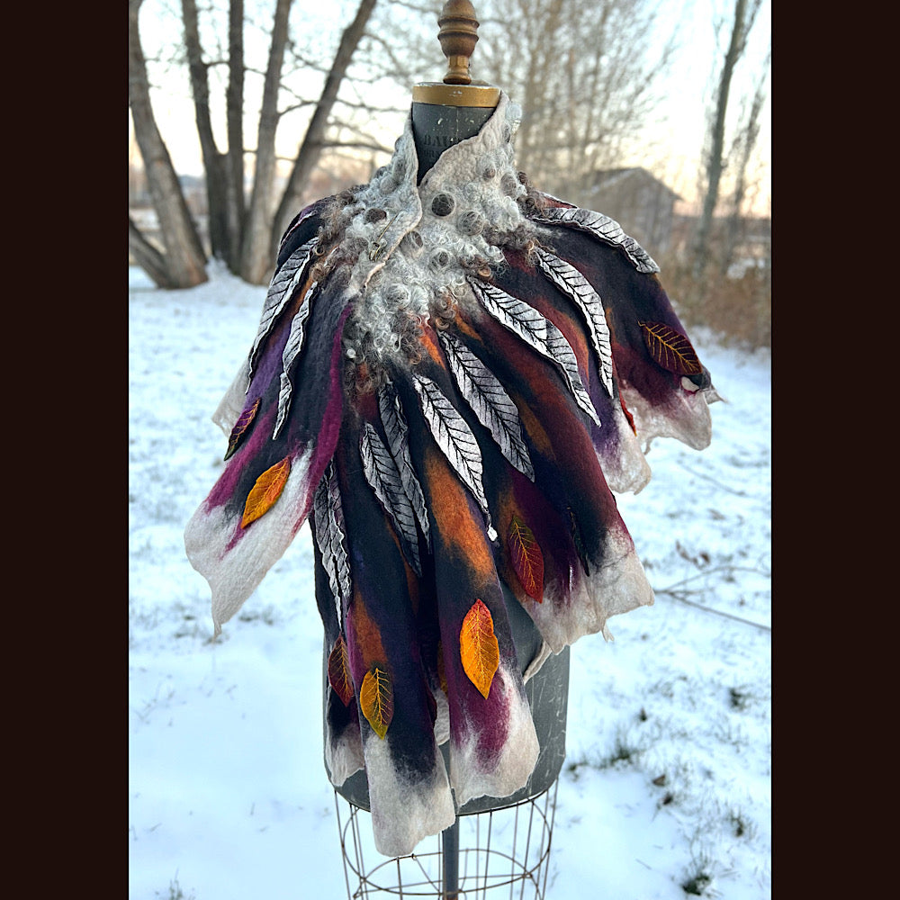 Première neige felted scarf 63” X 20”