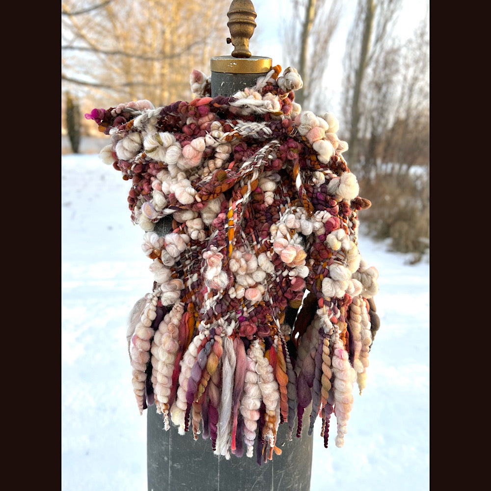 Sucre à la crème (cream and sugar) - Woven scarf- 66” X 10”