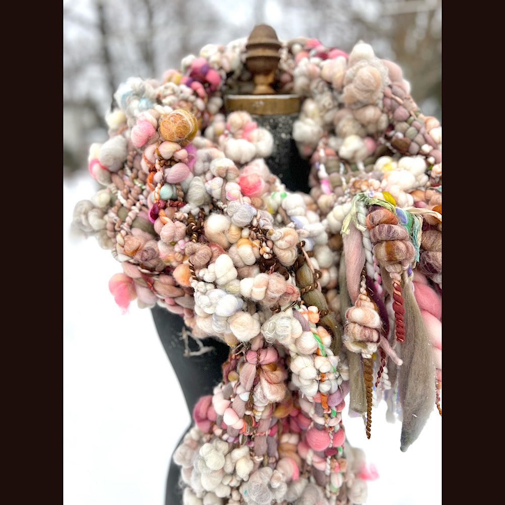 The Golden Rose Scarf 102” X 10” 1.7 pound!