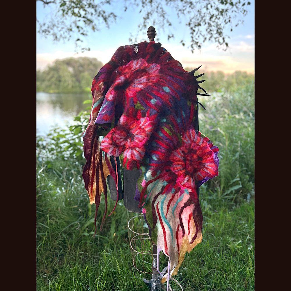 Felted Shawl 118” X 25”