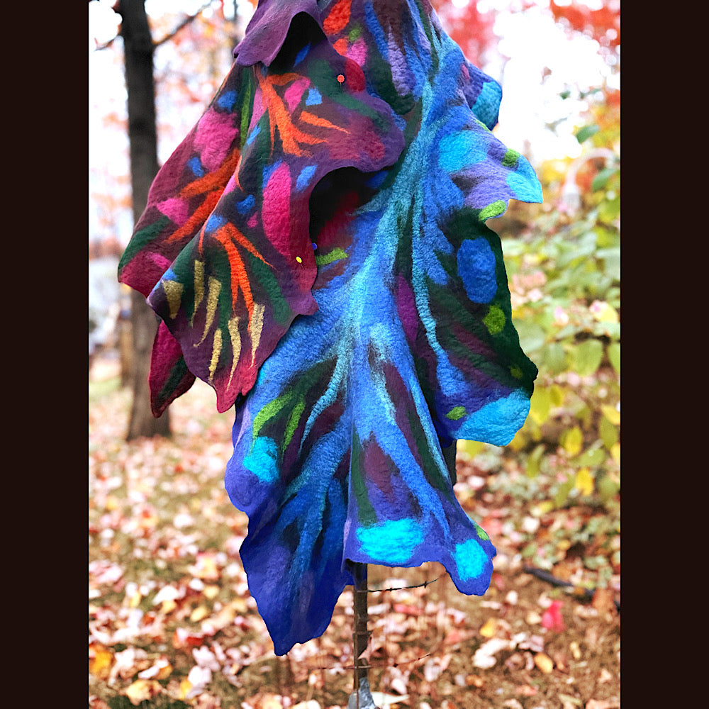 Handmade wool Felted Scarf 79” X 23”