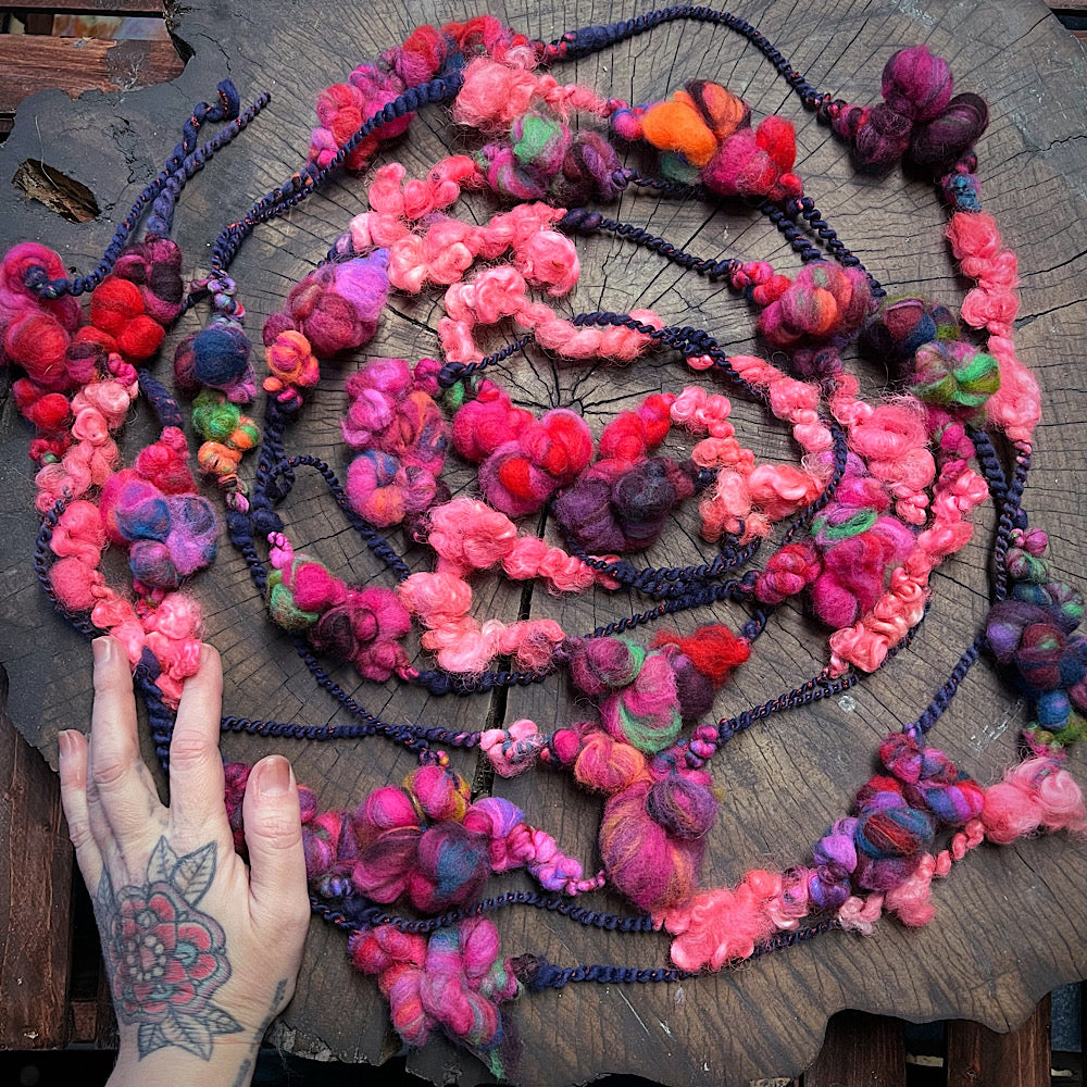 Art yarn lot for weavers 7.5 onces