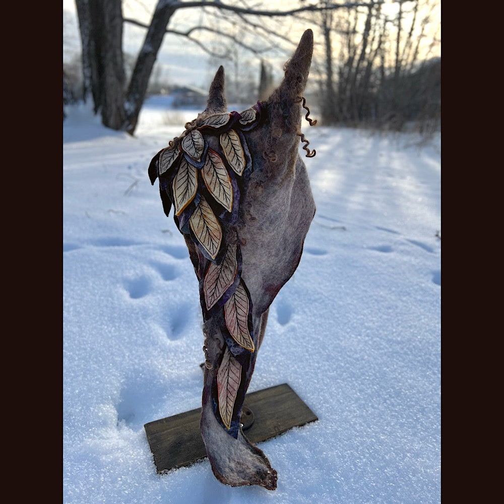 L’esprit des bois felted hood size 24” large