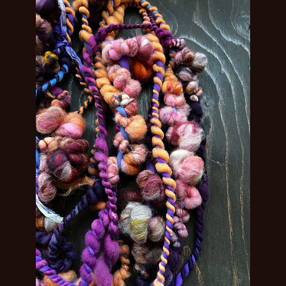 lot of art yarn for weaving  7.6 oz