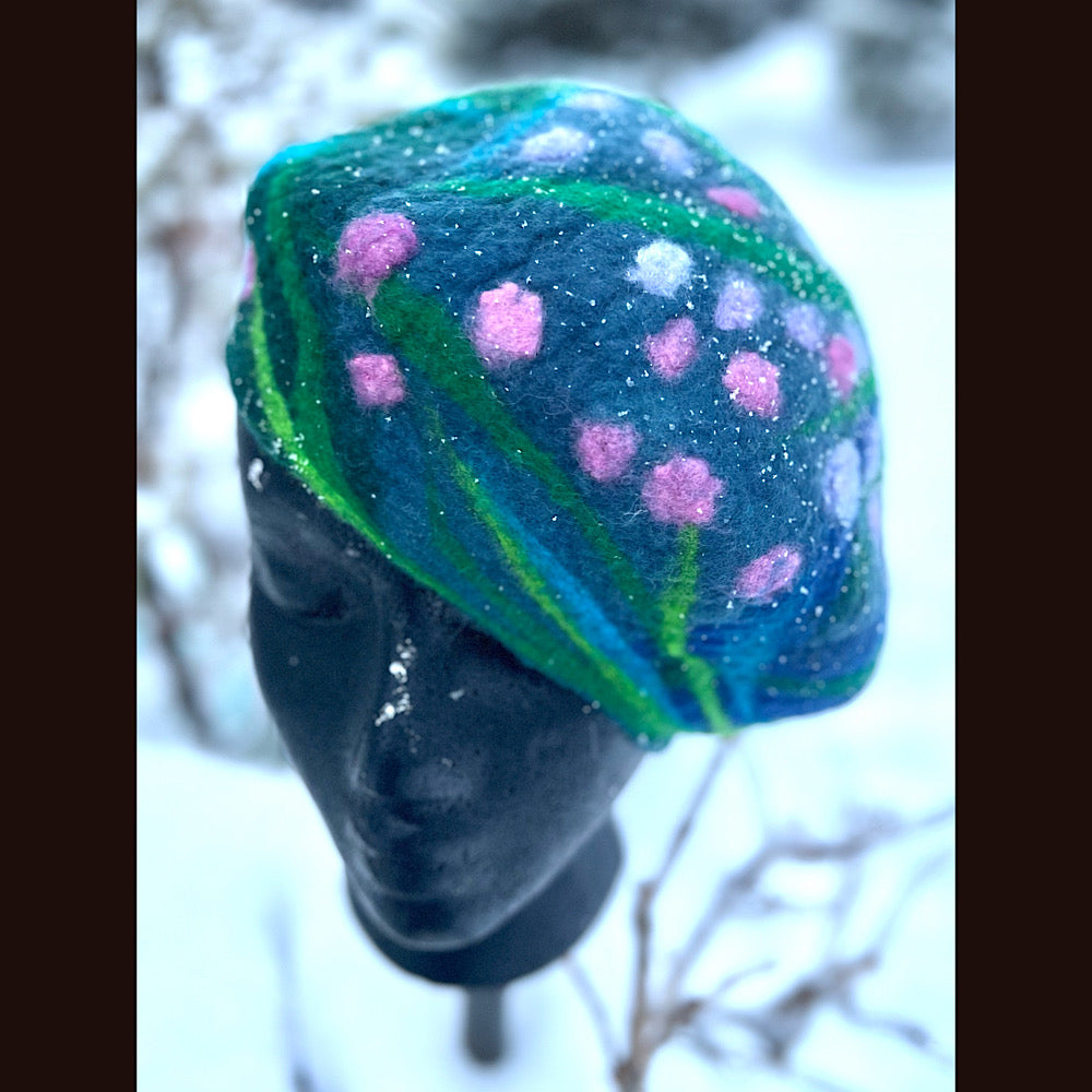 Felted beret small
