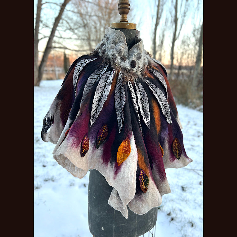 Première neige felted scarf 63” X 20”