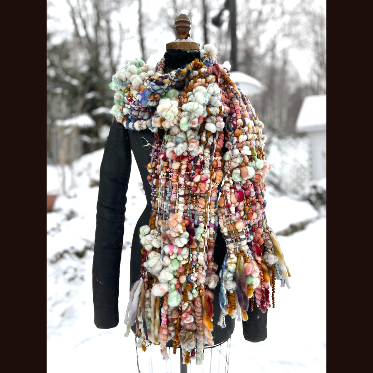 The Golden Rose Scarf 86” X 9”