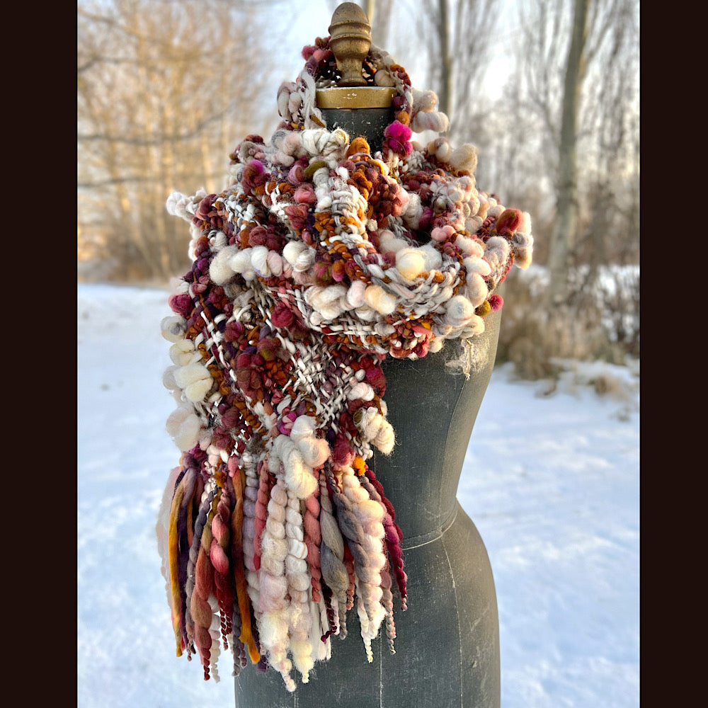 Sucre à la crème (cream and sugar) - Woven scarf- 66” X 10”