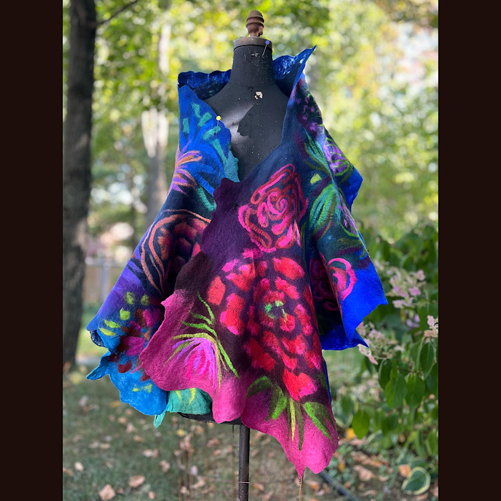 Handmade Felted Wool Scarf 80” X 26”