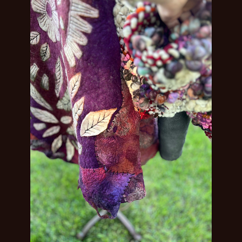 Felted adorned coat Size M-L