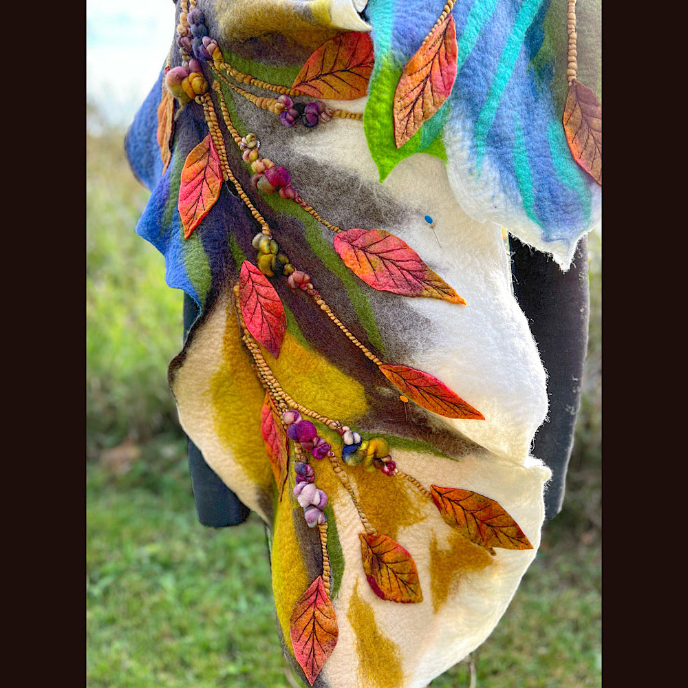 Felted Shawl 68” X 21”