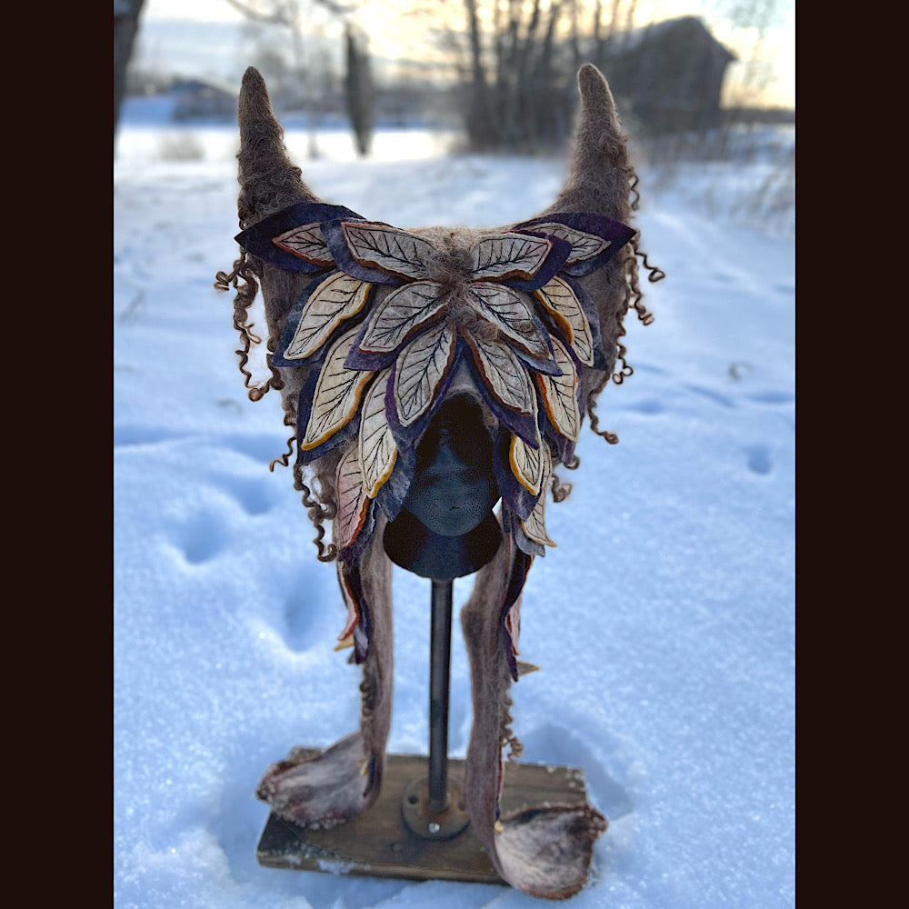 L’esprit des bois felted hood size 24” large