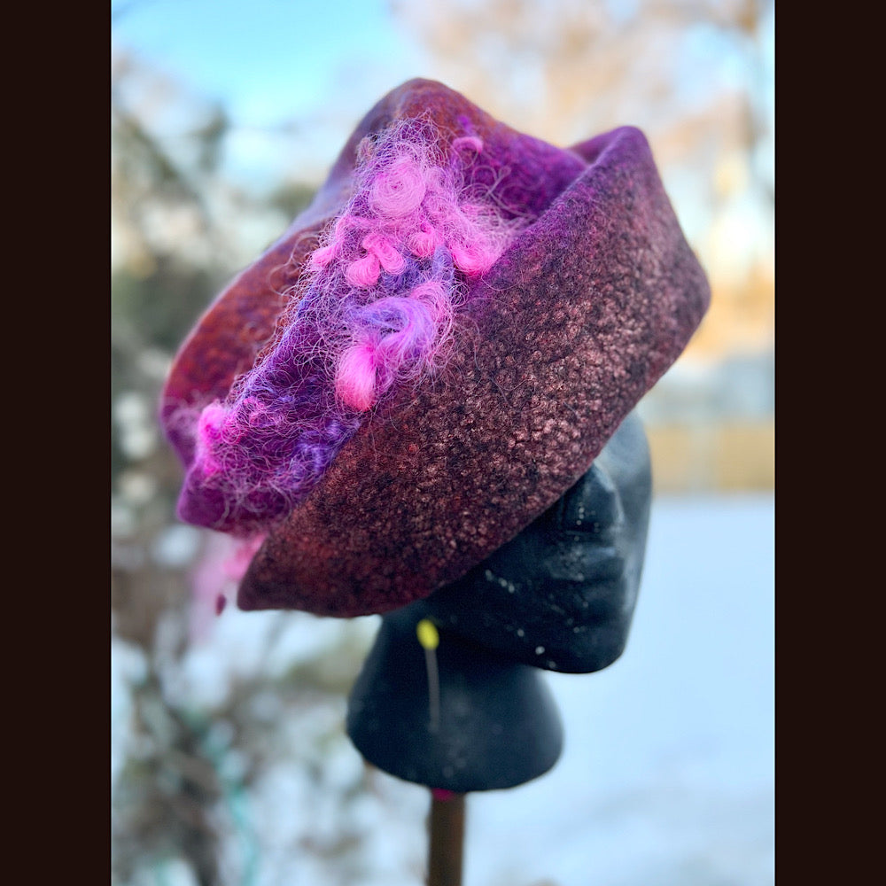 Felted top hat 23” 1/2 medium