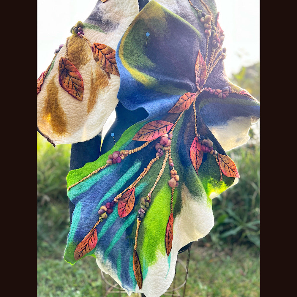 Felted Shawl 68” X 21”