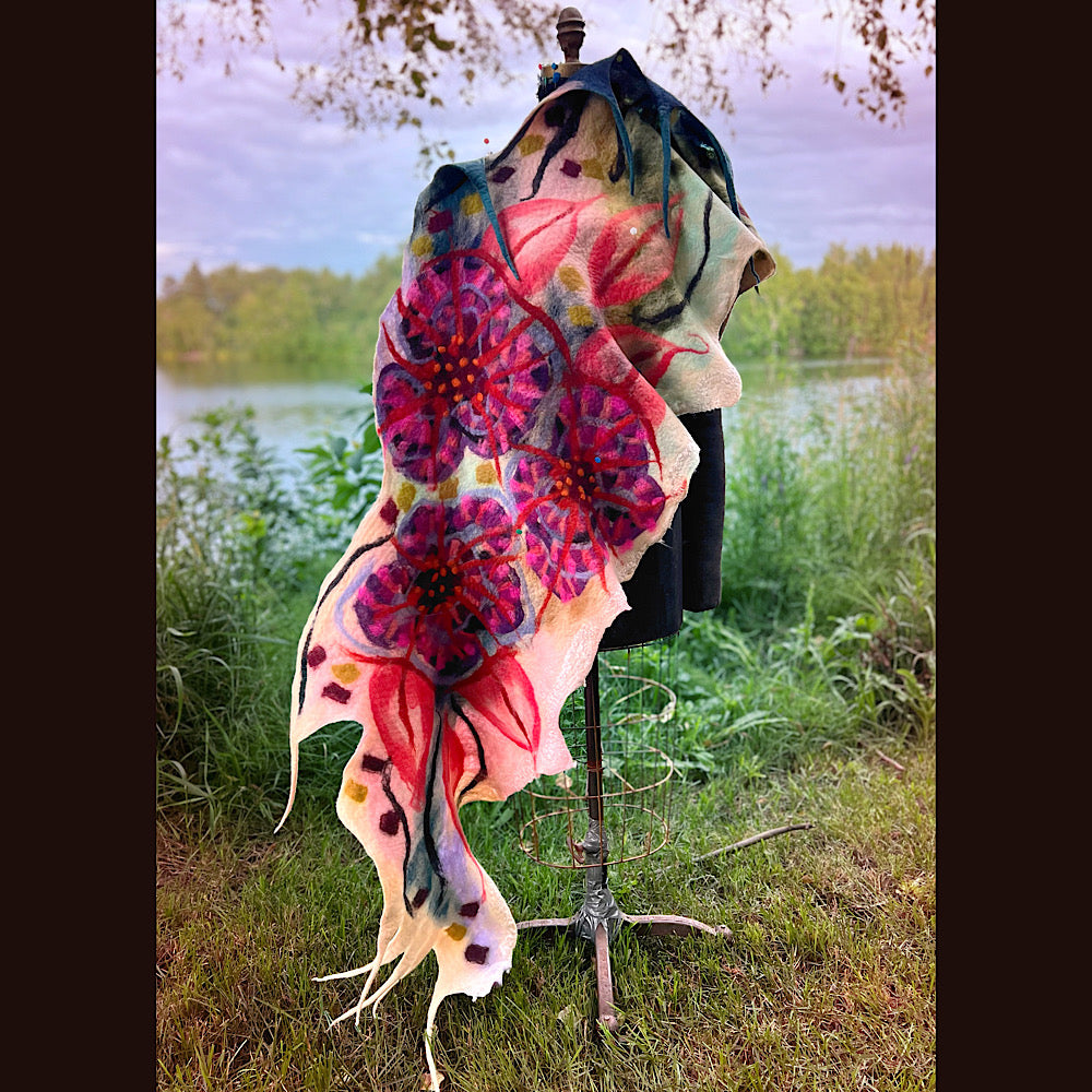 Felted Shawl 92” X 21”