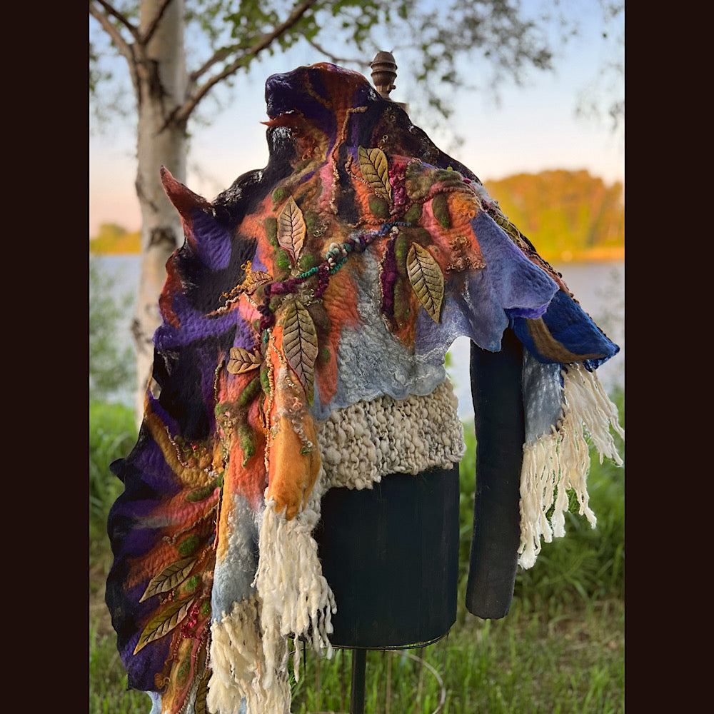 Felted Shawl 86” X 29”
