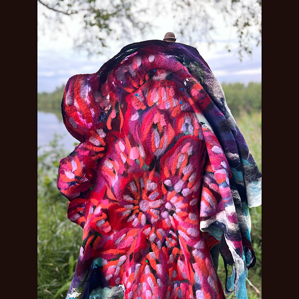 Felted Shawl 90” X 45”