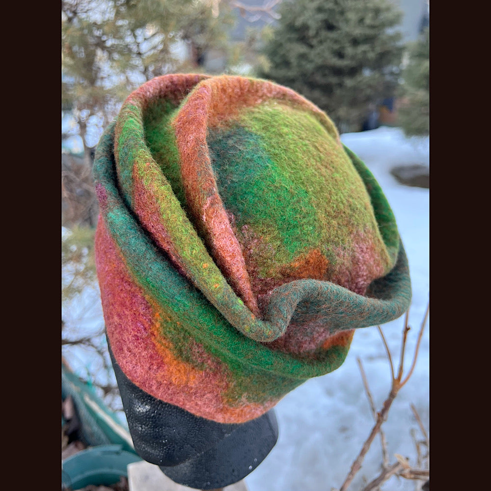 Felted top hat 23” 1/2 medium