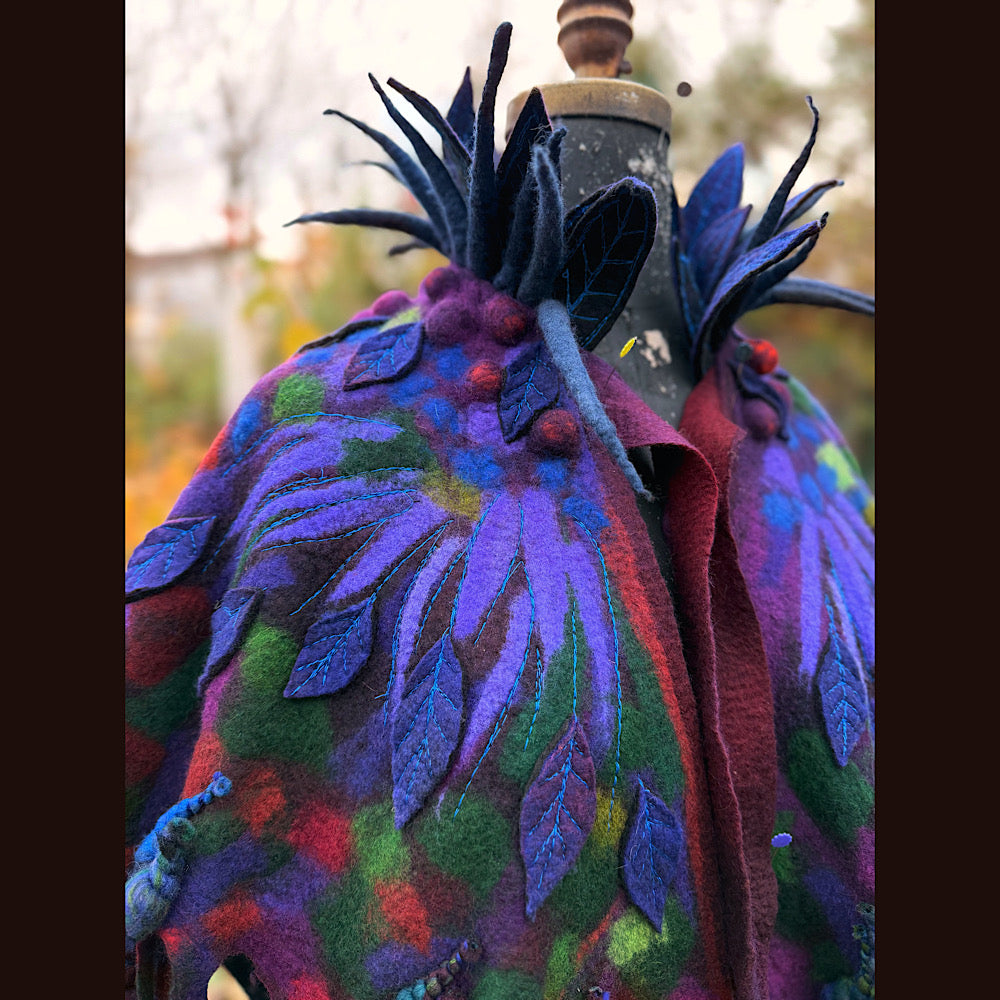 Handmade wool Felted Capelet