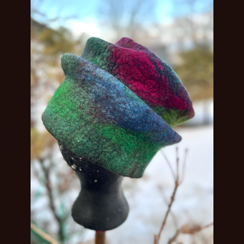 Felted top hat 23” 1/2 medium