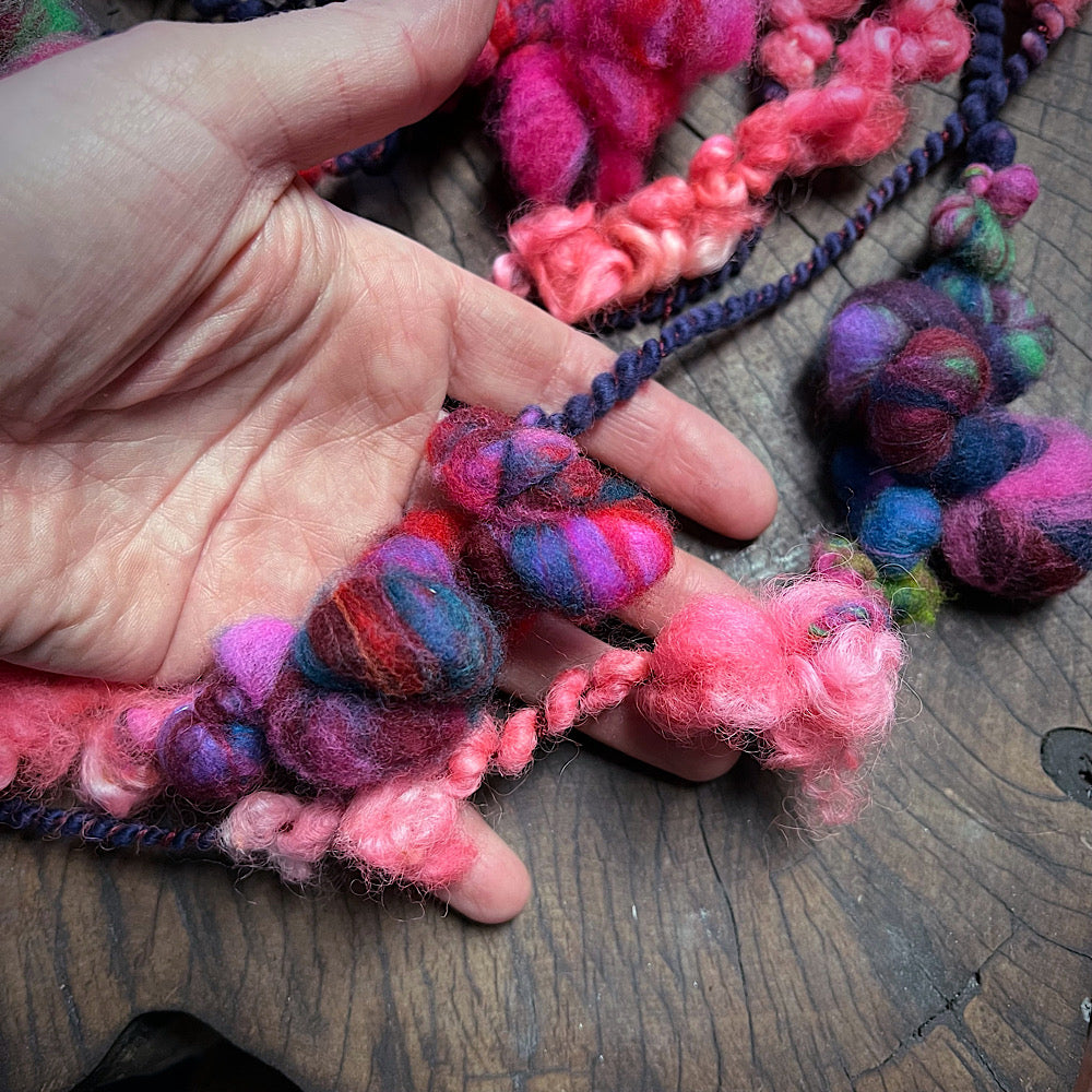 Art yarn lot for weavers 7.5 onces