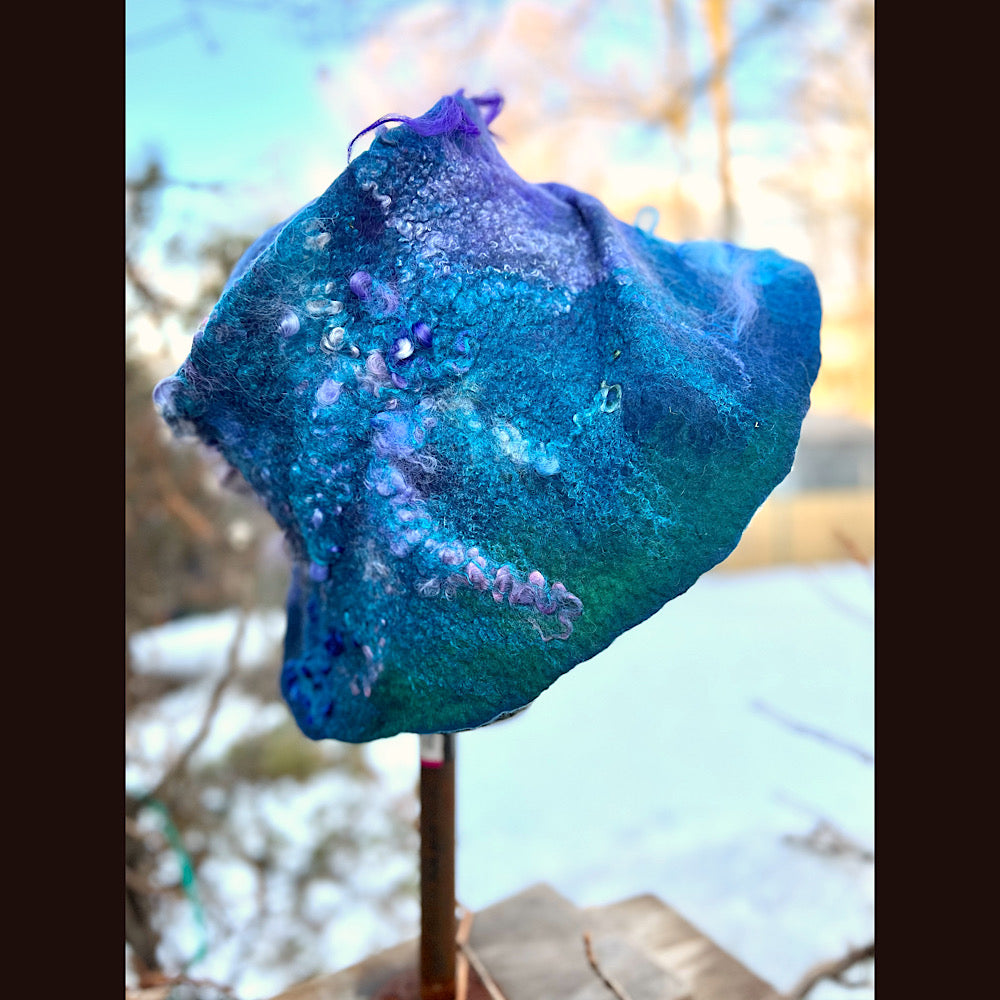 Felted bucket hat with 24” large