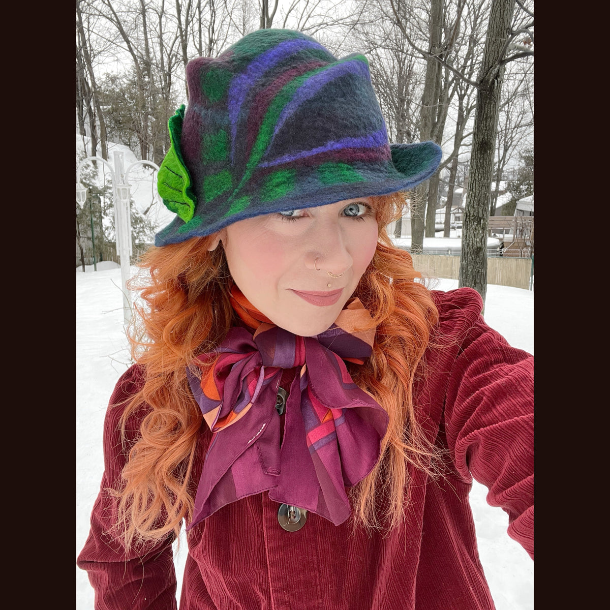 Mini Felted top hat medium