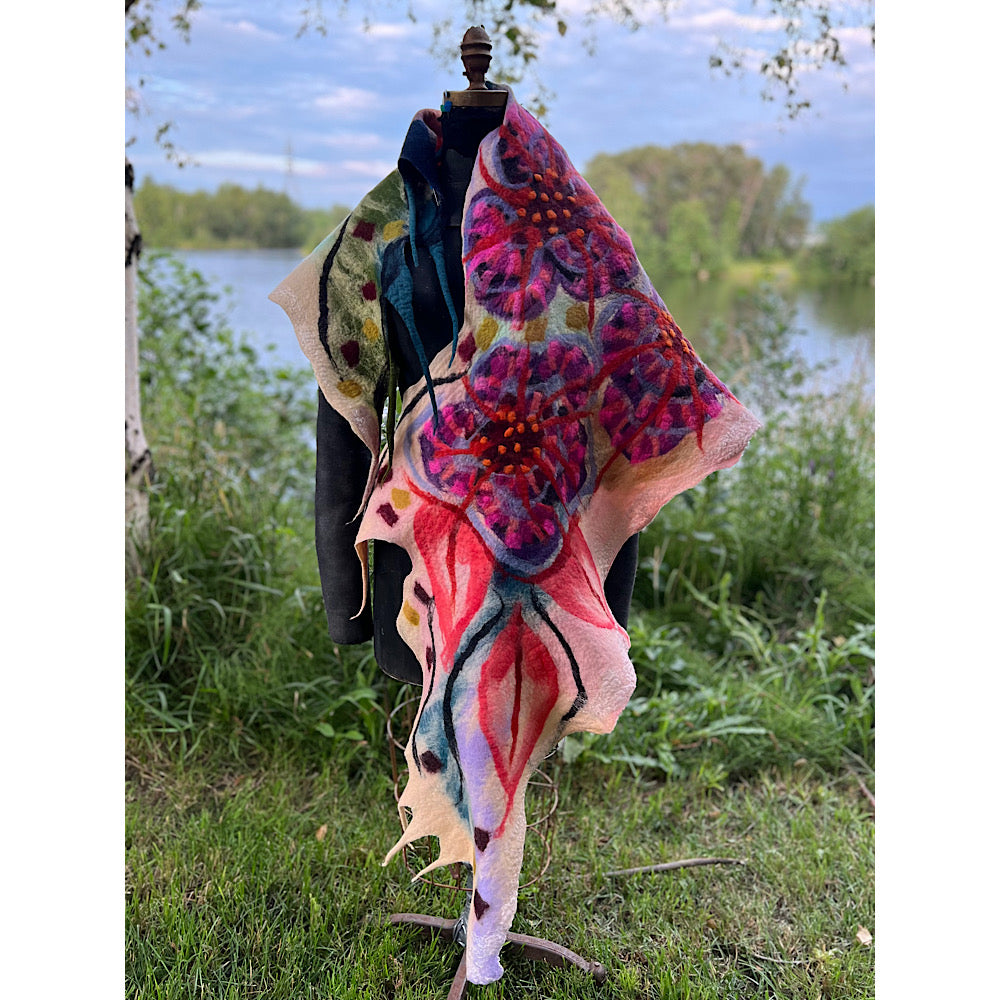 Felted Shawl 92” X 21”