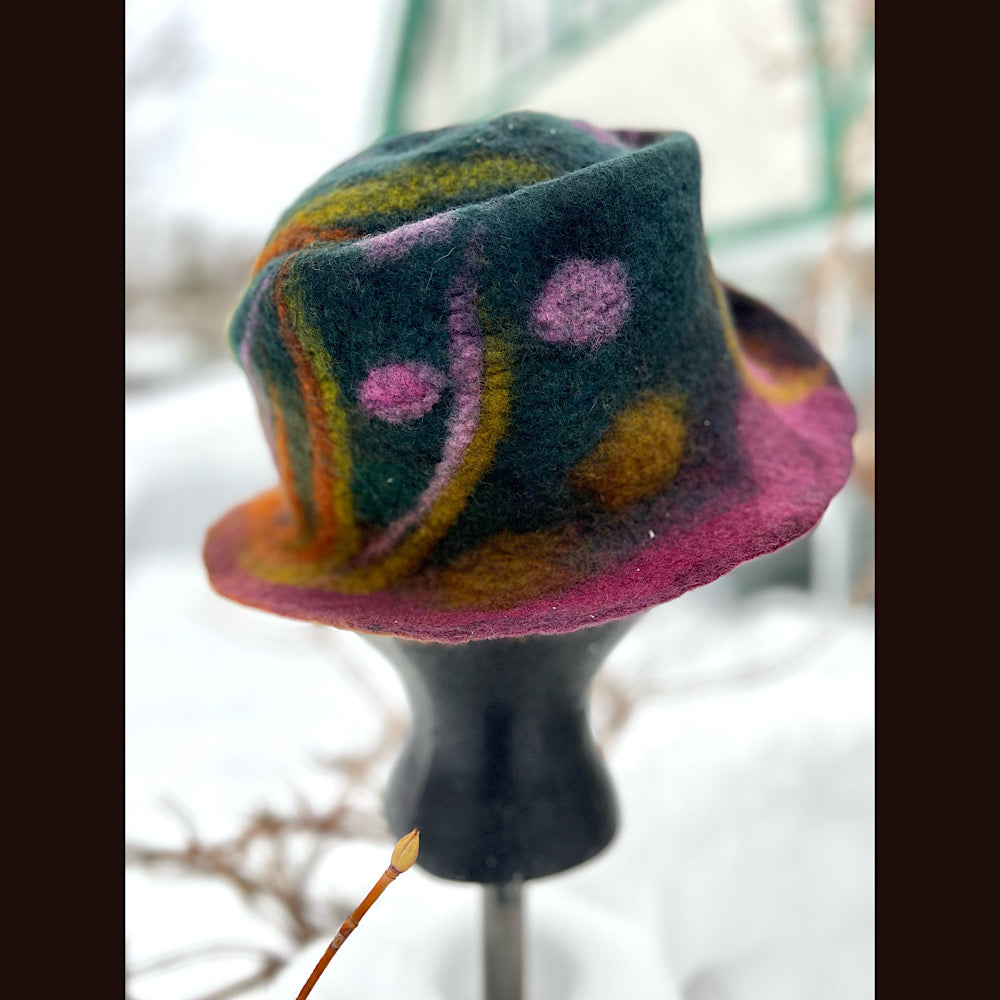 Mini Felted top hat small