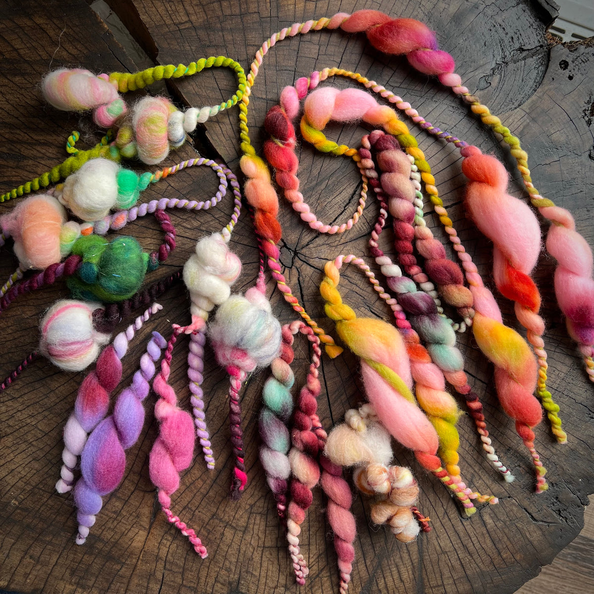 Art yarn left overs 1.6 oz