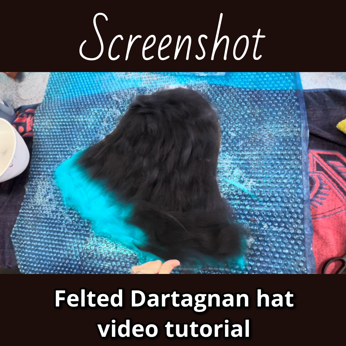 How to felt a Dartagnan hat (large brim) video tutorial 2h50