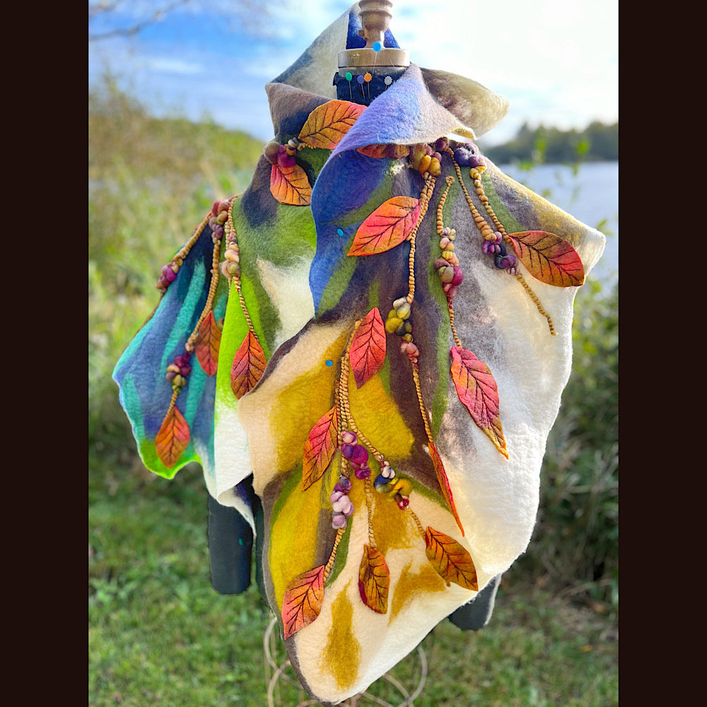 Felted Shawl 68” X 21”